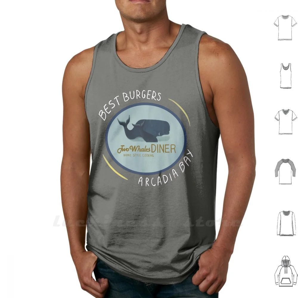 Two Whales Diner Tee ( Lighter ) Vest Men Women Teenage Cotton Life Is Strange Lis Dontnod Two Whales 2 Whales Diner Two