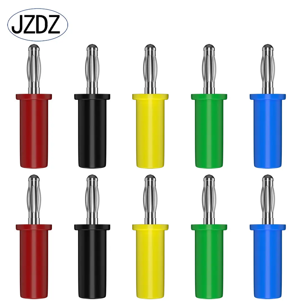 JZDZ 10 sztuk/partia 4mm wtyk bananowy złącze elektryczne adapter 5 kolorów J.10013