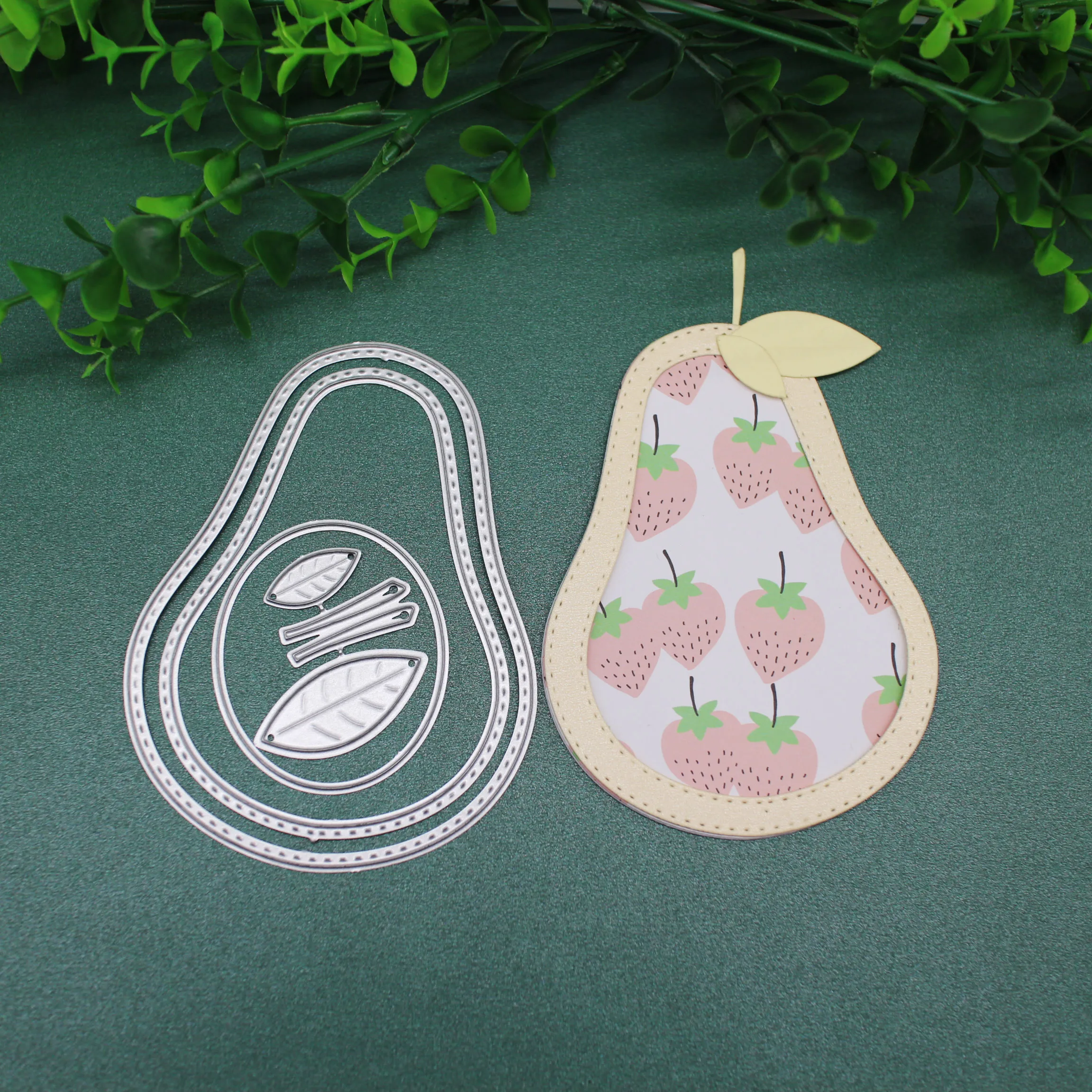 

6pcs Avocado shake card Metal Cutting Dies Stencils For Scrapbooking photo card Making 2019 new Die Set Embossing Card crafts