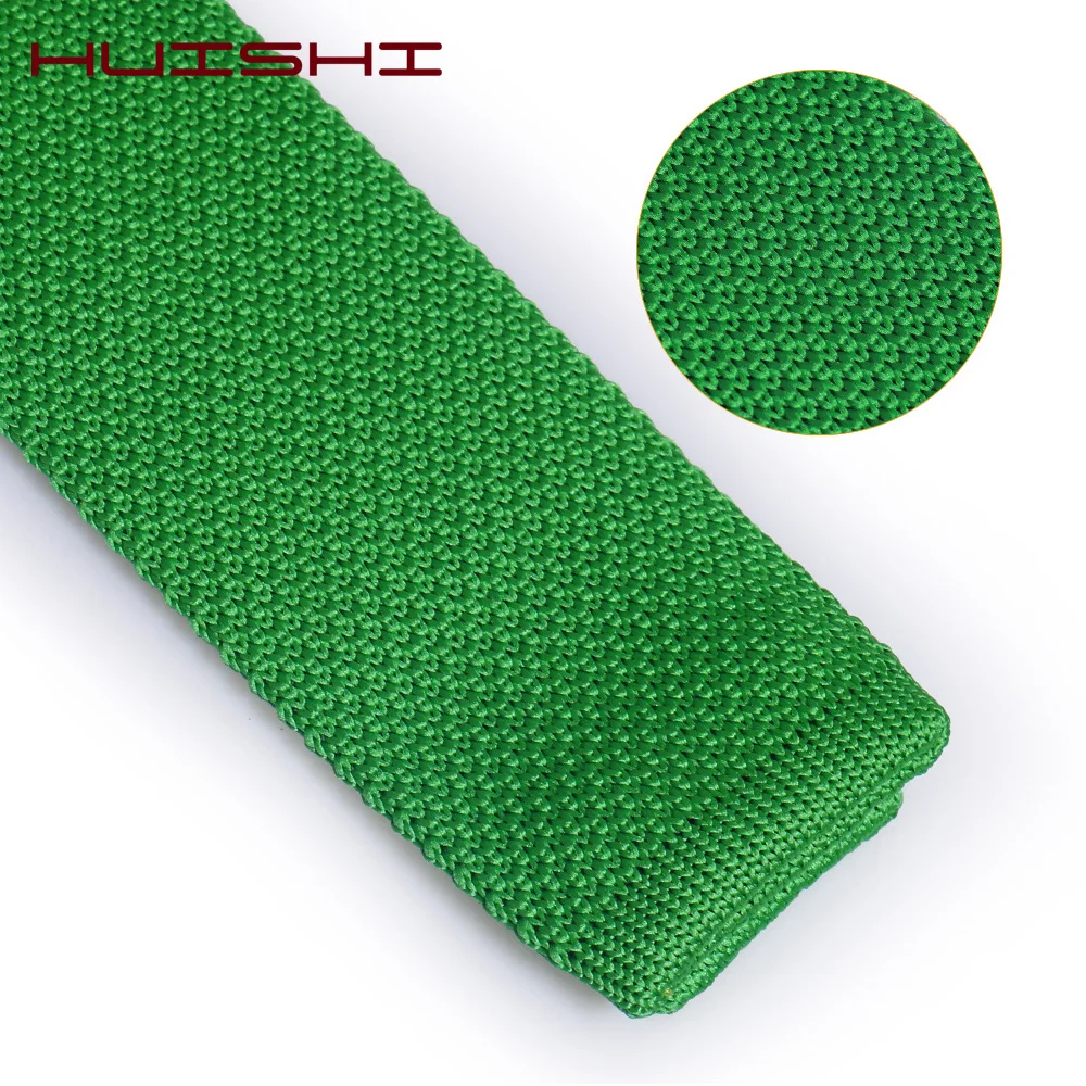 HUISHI Knit Tie Slim Fashion Knitted Ties For Men Solid Black White Gray Blue Burgundy Knitted Necktie 5.5cm Skinny Men Necktie