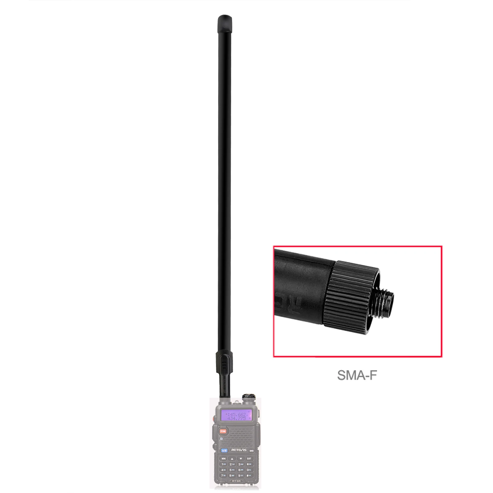 Retevis HA05 SMA-F Taktische Antenne High Gain 2.15/3,2 dBi UHF VHF Dual Band für Kenwood Baofeng UV5R UV82 888S Retevis für TYT