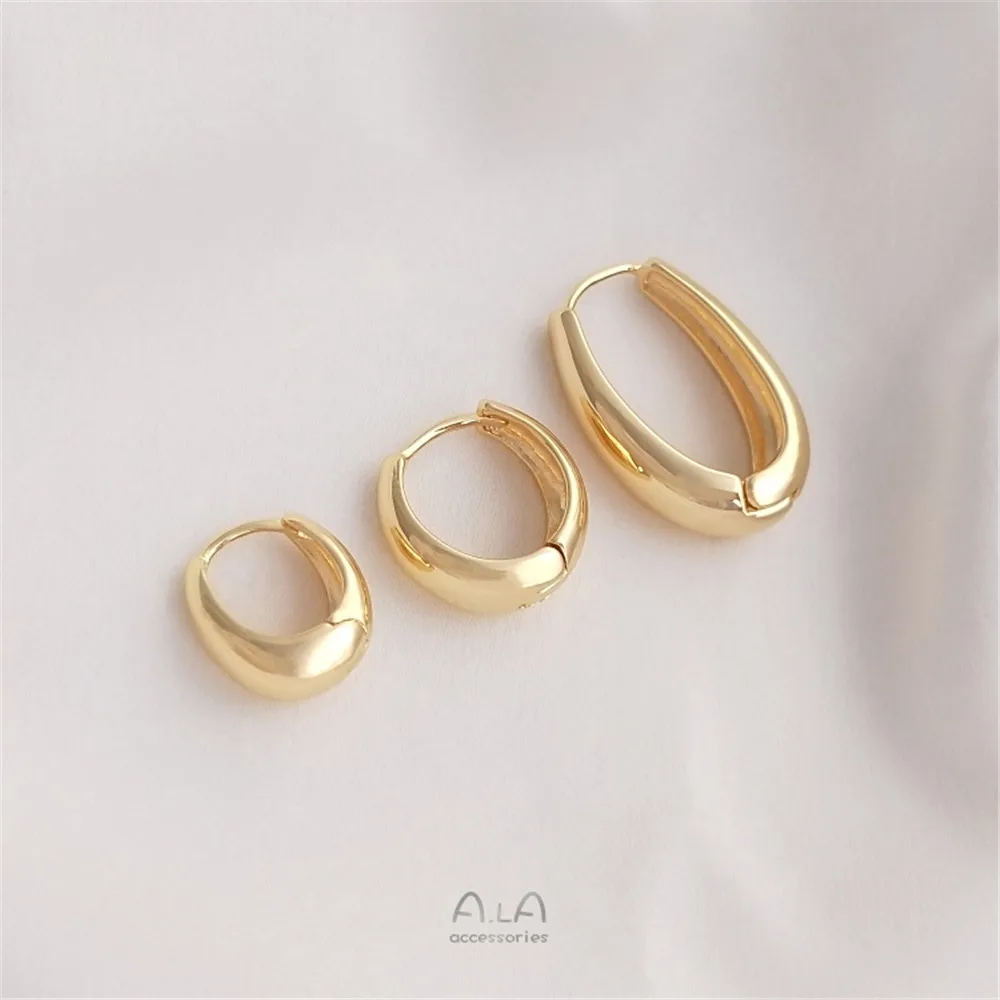 14K Gold Plated Drop-shaped earrings are fashionable, luxurious and simple