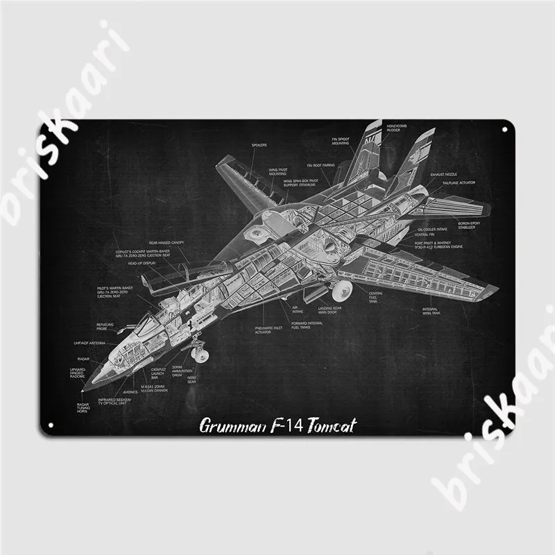 Grumman F14 Tomcat Metal Sign Cinema Cinema Living Room Classic Mural Painting Tin Sign Posters