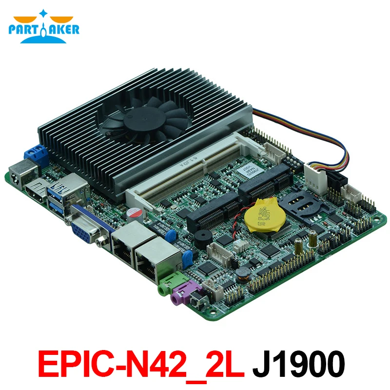 Partaker EPIC-N42 Celeron J1900 Quad Core 8GB Dual LAN 6*COM 4 Inch X86 Embedded Motherboard with LVDS