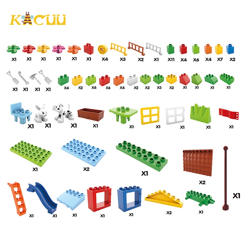 Big Size Building Blocks Amusement Park Construction Building Toys DIY Brick Assembly Bricks For Children kids Gift