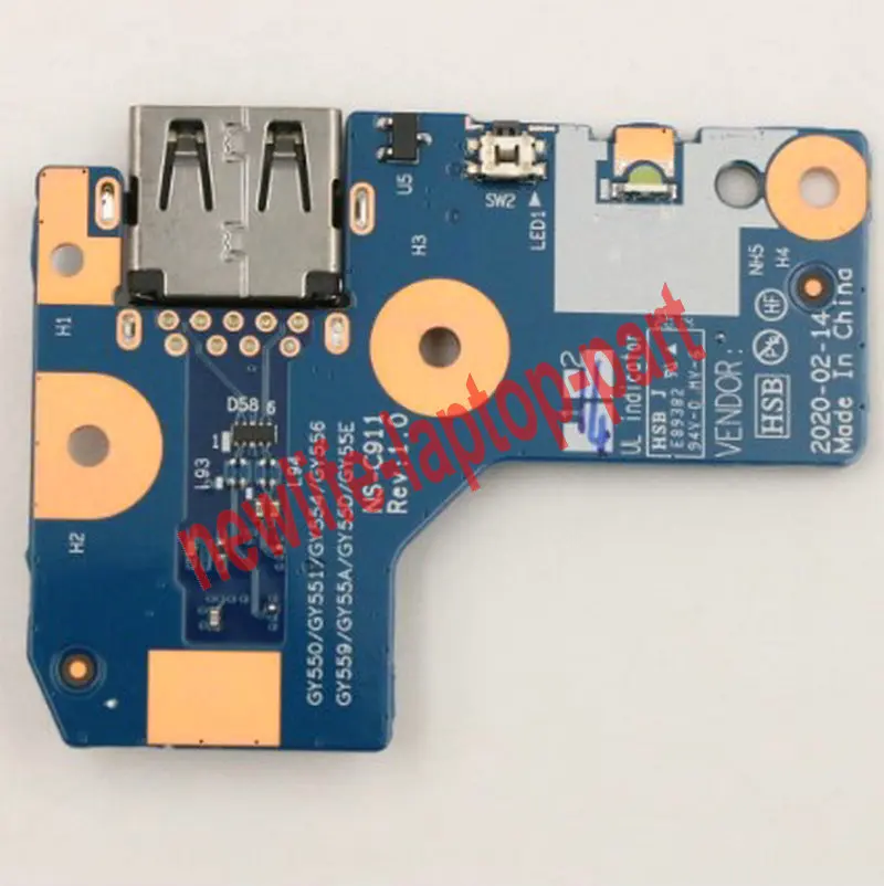 

Оригинал для Lenovo Legion 5-15IMH05H USB Power Botton IO Board Протестировано Бесплатная доставка