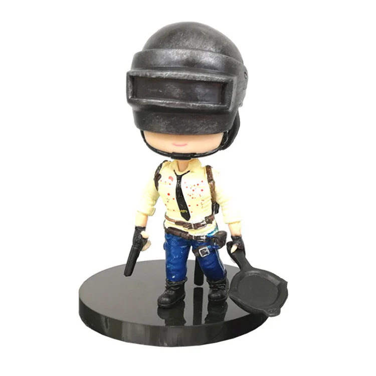 Car Decoration Hot Game Playerunknown's BattleGrounds PUBG Q Version Action Figure Model Auto Interior Accessories Boy Gift Toys