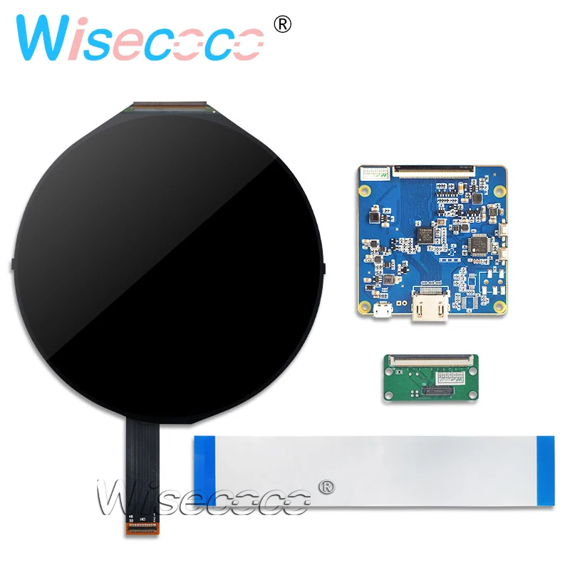 5 Inch 1080P Round LCD IPS Display 1080*1080 MIPI USB Controller Driver Board TOP050MIPI10801080R  4 Pieces