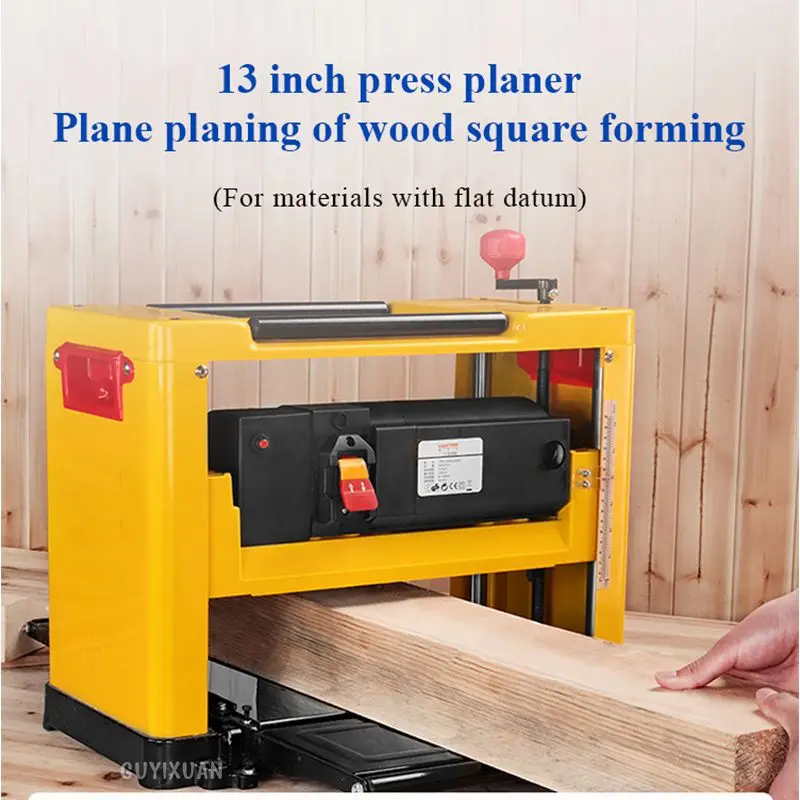 13 Inch Woodworking Planer Multi-function Electric Planing Plane Sheeting Thicknesser Household Woodworking Planing Machine