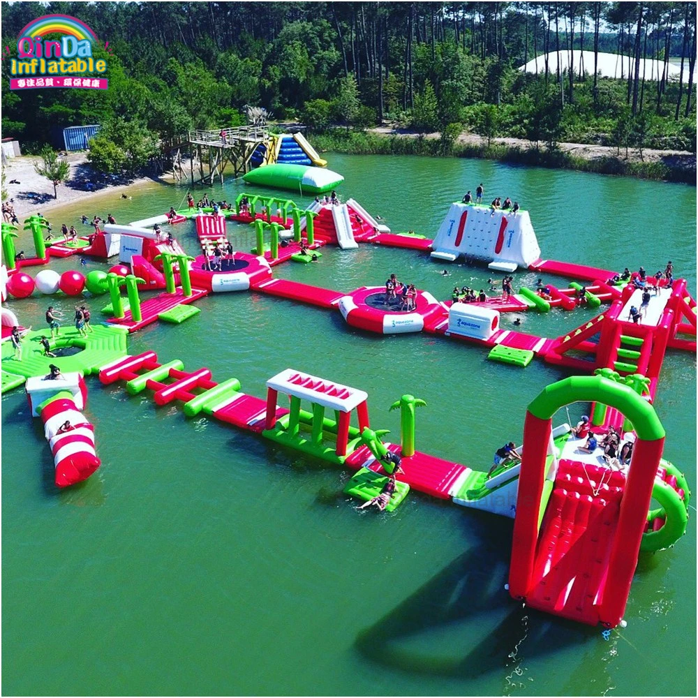 Aqua Park Game Durable Floating Inflatable Water Park For Sea