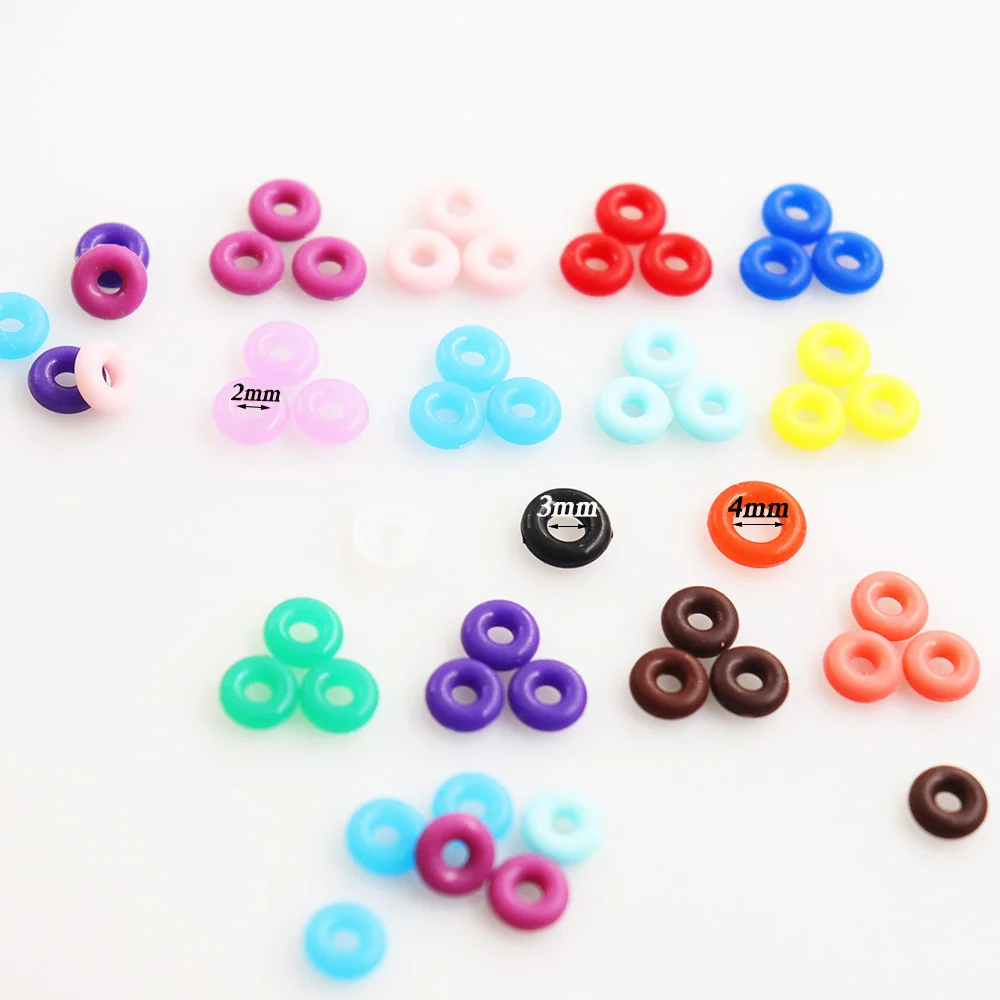 

2/3/4mm Hole 6mm Fixed Rope Bracelet Antislip Positioning Rubber Beads Clip Safety Stopper Beads DIY Jewelry Making Findings