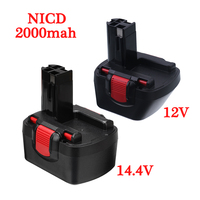 2.0Ah Ni-CD Battery 12V For Bosch BAT043 GSR 12 VE-2 GSB 12 VE-2 Screwdriver electric drill 14.4V For Bosch BAT038 BAT040 BAT140