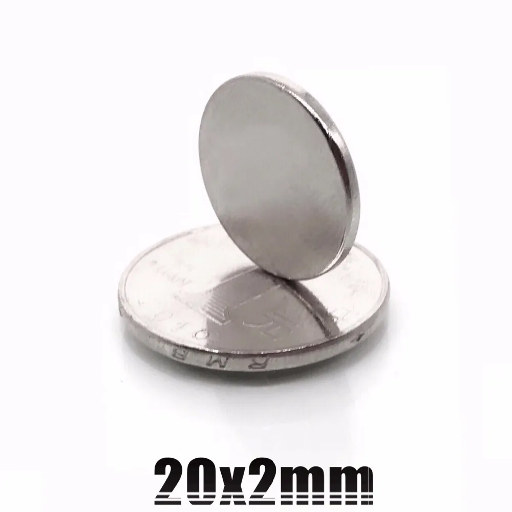 5/10/20/50/200 Viên 20X2 Mm N35 Siêu 20Mm X 2 Mm Mạnh Đĩa Vòng Nam Châm Đất Hiếm Vĩnh Viễn Nam Châm Neodymium 20*2