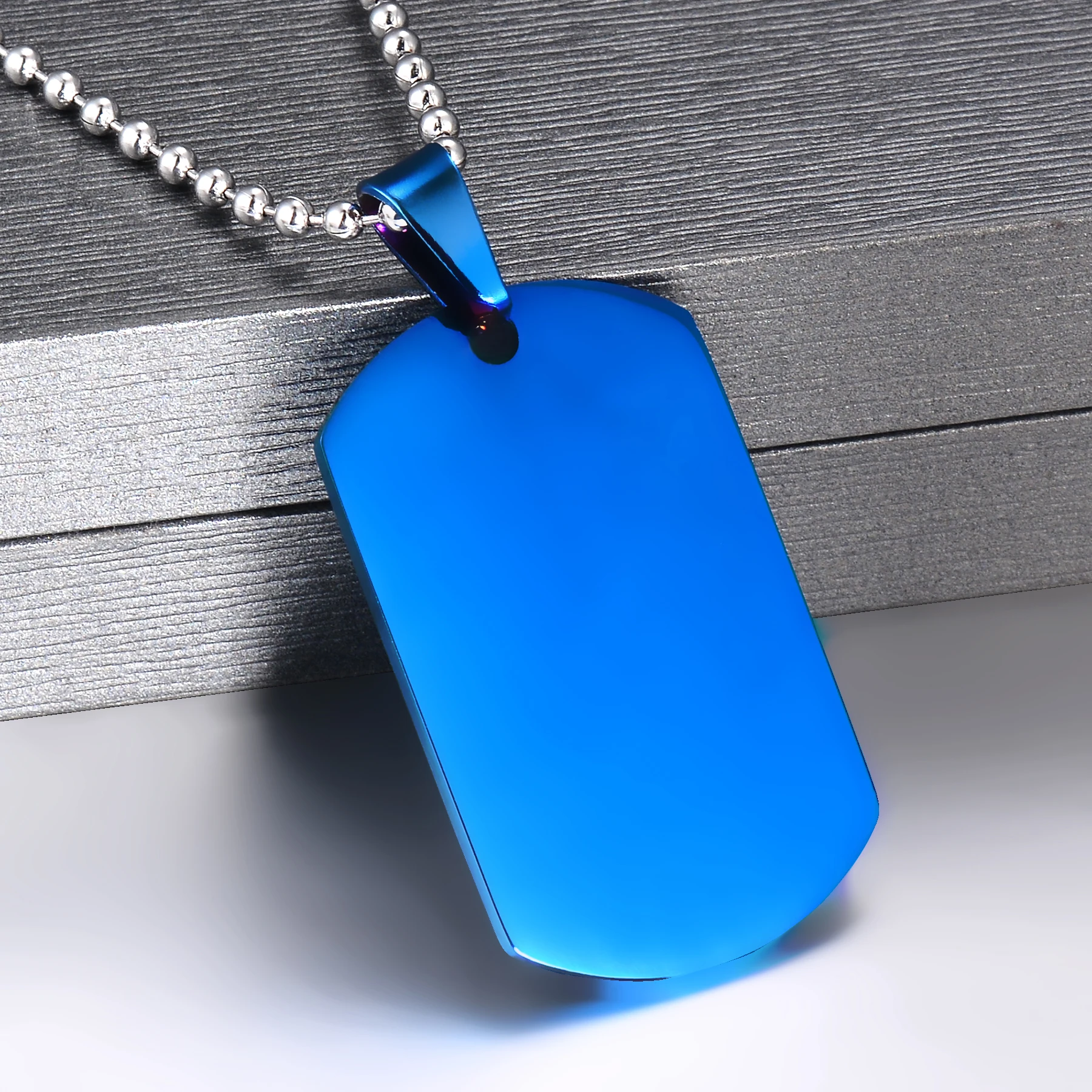 5 Pcs/Lot High Quality Stainless Steel ID Blank Dog Tags Necklace Rectangle Military Army Pendant Jewelry Wholesale