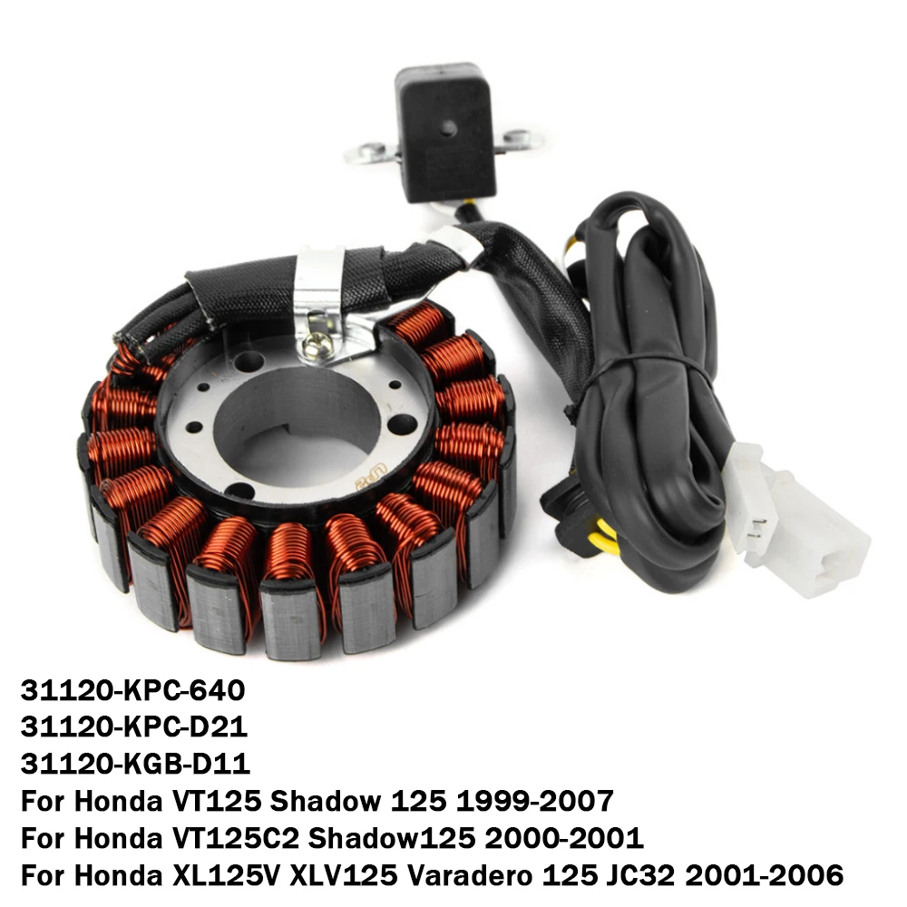 

Motorcycle Magneto Stator Coil For Honda VT125 Shadow 125 VT C2 XL 125 V Varadero 125 31120-KPC-640 31120-KPC-D21 31120-KGB-D11