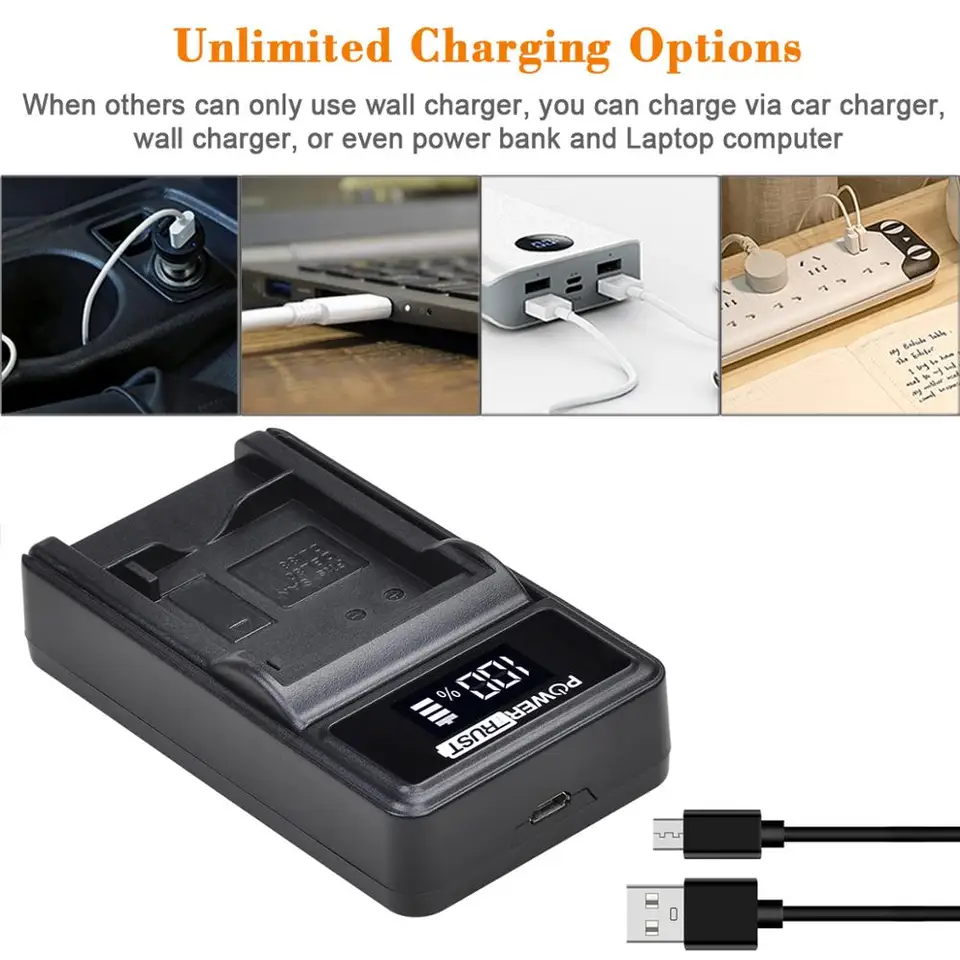 D-LI88 DLI88 DBL80 Camera Battery and Charger for Sanyo Xacti DMX