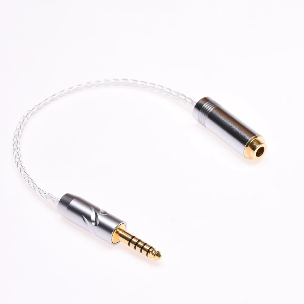 Silver Plated Cable 4.4mm Male to 4.4mm Female Balanced Headphone Extension Cable for Sony NW-WM1Z 1A MDR-Z1R TA-ZH1ES PHA-2