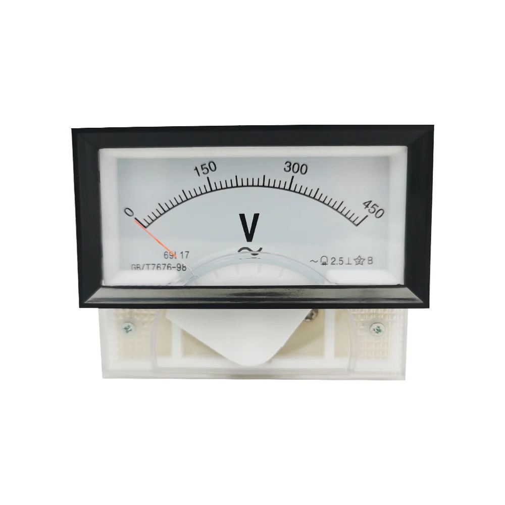 1PC 69L17-V 250V 300V 450V 500V AC Direct Analog Meter Panel Gauge AC Voltage Current Meter 85*46MM Voltmeter Voltimetro