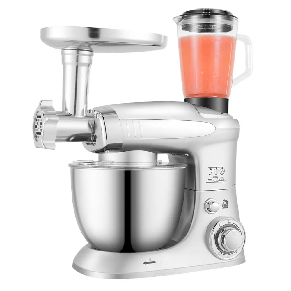Stand Mixer Stainless Steel Bowl 6-Speed Kitchen Food Blender Cream Egg Whisk Cake Dough Kneader Bread Maker