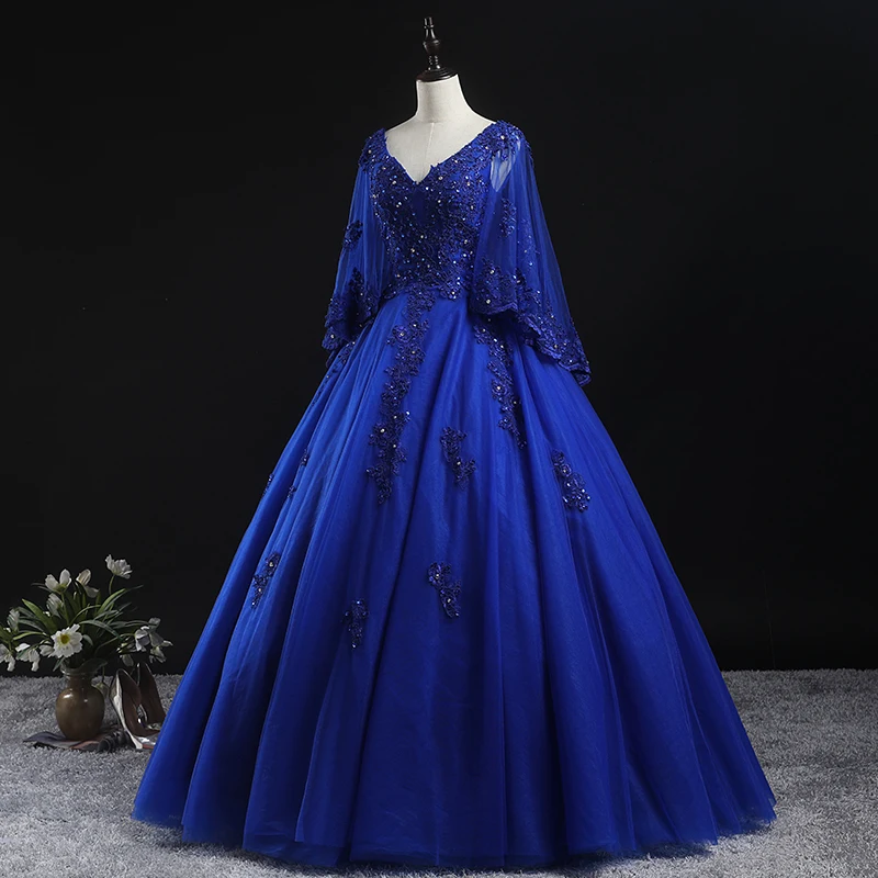 Vestidos de Quinceañera de Gryffon, elegantes, con cuello en V, para fiesta, baile de graduación, Vintage, bordado de encaje, talla grande, 2021