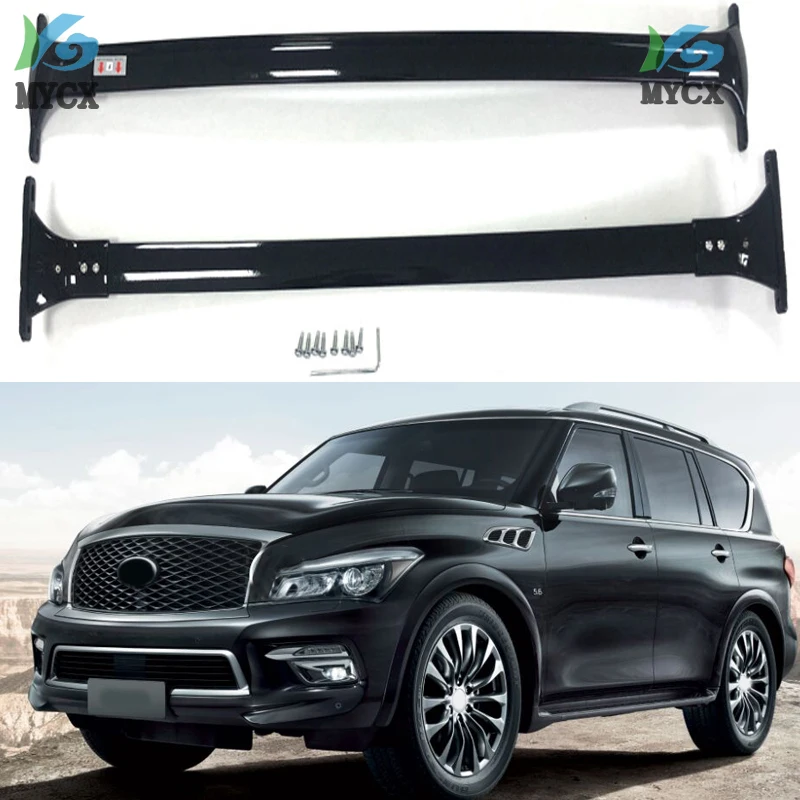 

Hottest luggage bar roof rail cross bar match for Infiniti QX80 2015- 2020,original OE style+legnth design. aviation aluminum