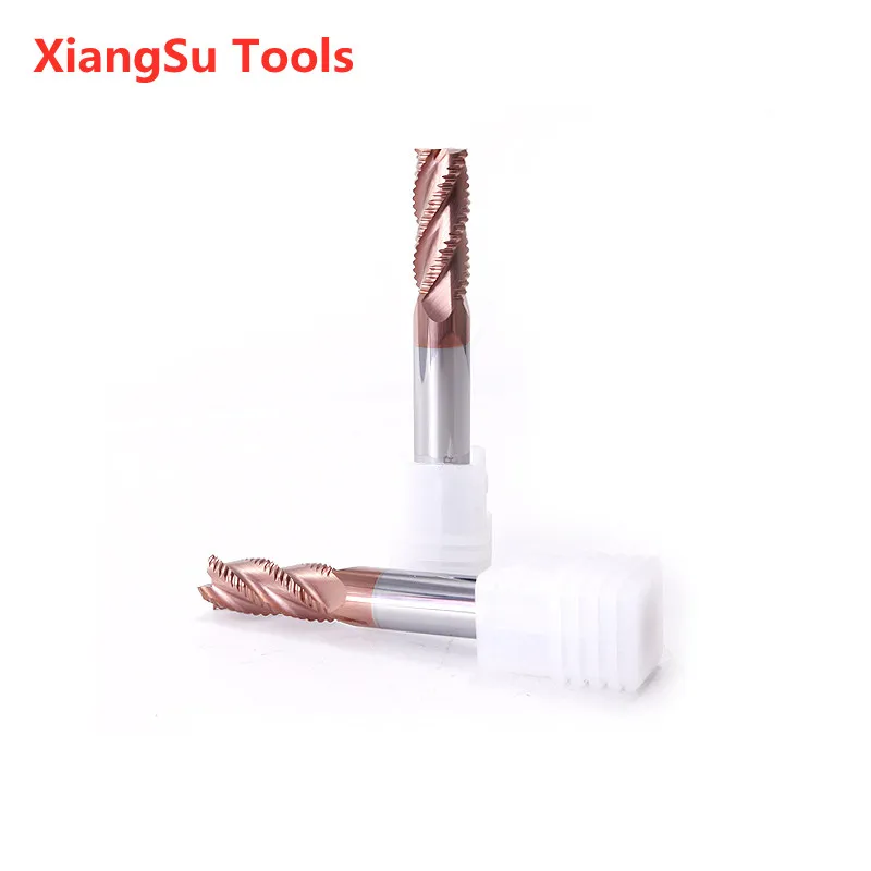 D10-D12mm 4 المزامير Hrc55 التخشين Endmill التصنيع باستخدام الحاسب الآلي مقطع تخديد سبائك التنغستن كربيد قطع آلة طحن أدوات للفولاذ