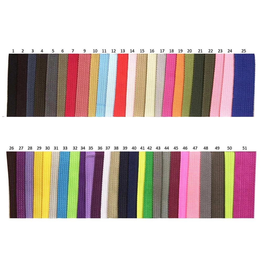 Correia trançada de polipropileno para sacos, cinto de costura, preto, rosa, rosa, cintas, vestuário, sapatos, 5 jardas, 20mm de largura