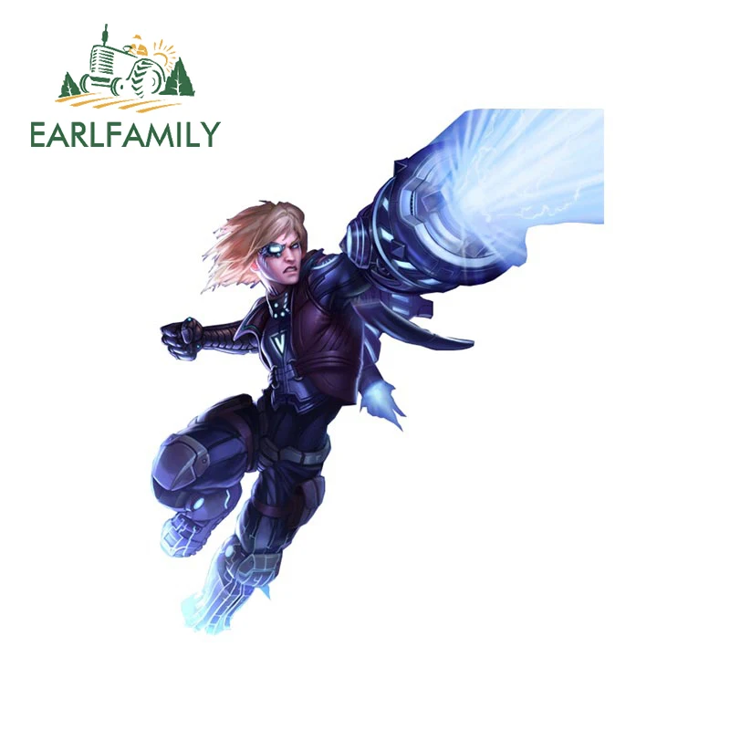 EARLFAMILY 13cm x 11.2cm for Pulsefire Ezreal League of Legends Car Stickers Simple Waterproof Decals Vehicle Trunk Car Label