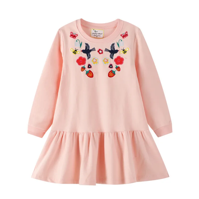 Springen Meter Neue Marke Apple Langarm Kleider Für Baby Mädchen Kleidung Baumwolle Herbst Frühling Prinzessin Party Nette Mädchen Kleider – Detail 12