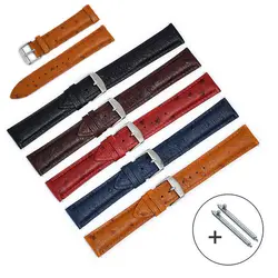 Genuine Ostrich Leather Strap 18mm 20mm 22mm Soft Quick Release Leather Watchband Blue Black Red Brown Wrist Watch Band