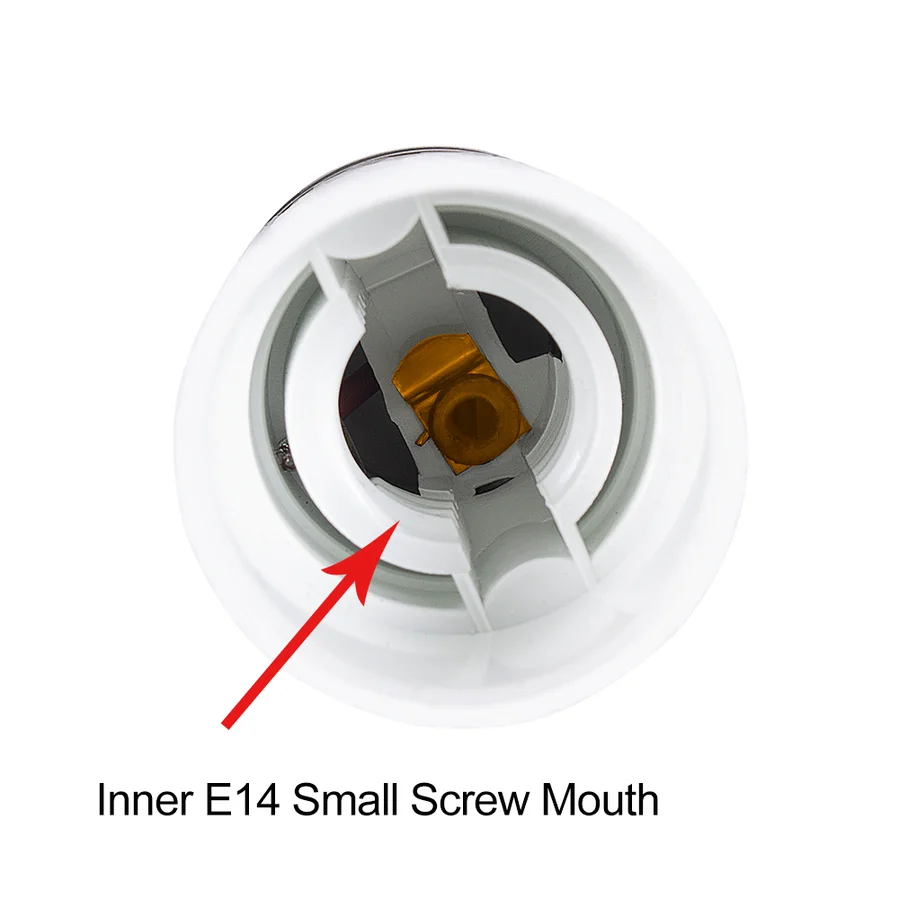 E27 to E14 Lamp Holder Converter E14 Lamp Socket Adapter E27 Lamp Base Fireproof Material Screw Mouth Lamp Socket Changer