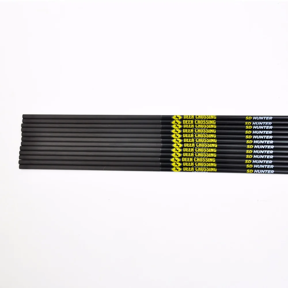 ID 4.2mm Straightness 0.003 Pure Carbon Arrow Shafts 31in Spine 250 300 350 400 500 600 700 800 900 1000 For Hunting Shooting