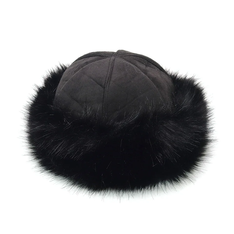 Neue Dicke Warme Russische Hut Damen Wildleder Bomber Hut Winddicht Frauen Pelz Hut Weibliche Mongolei Kappe Frauen Fuchs Pelz Skullies Beanies – Detail 13