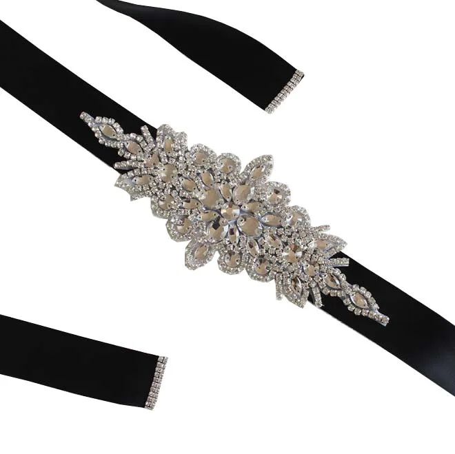 Vrouwen Bruiloft Prom Decoratie Brede Sash Rhinestone Satijnen Lint Bruids Riem Party Bruid Bruidsmeisje Jurk Cumberbanden Tailleband