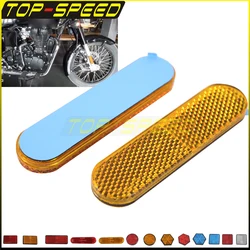 2x Universal Motorbike Rectangular Round Oval Safety Reflector Caravan Lorry Screw On Safety Reflective Reflector Sticker Decals