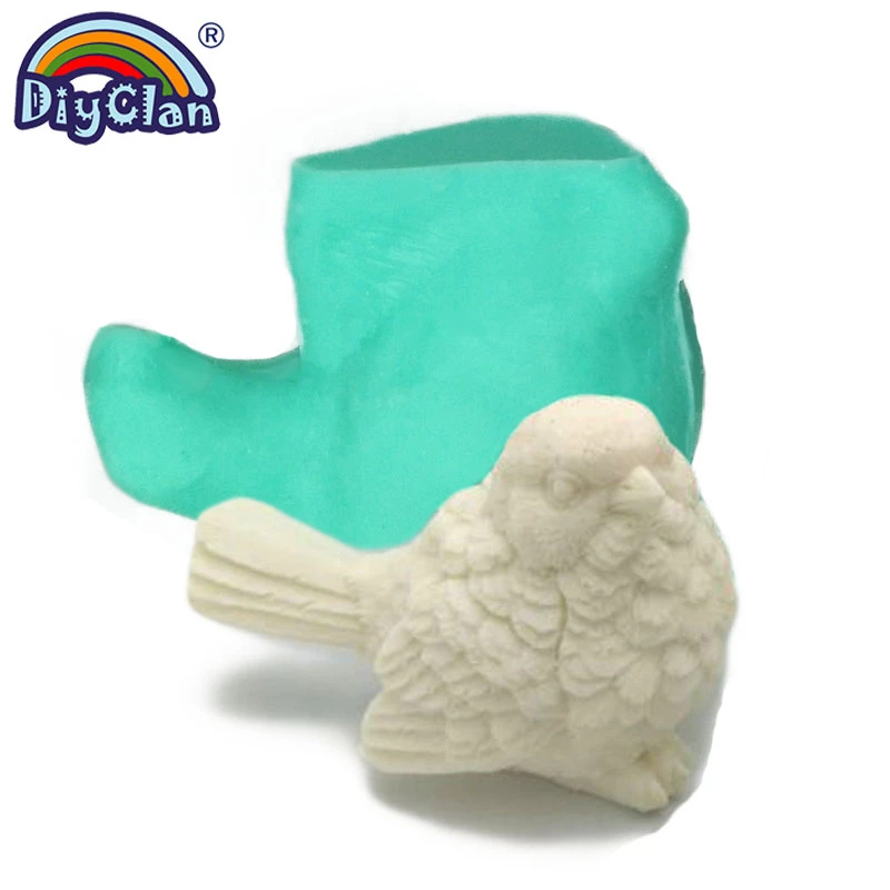 Bird Animals Silicone Mold Cake Decorating Tools 3D Cuckoo Soap Form Salt Sculpture Ice Chocolate Sparrow Mould Kitchen Baking