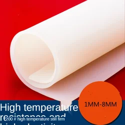 1.5mm/2mm/3mm/4mm/5mm/6mm/8mm High Quality milky white Silicone Rubber Sheet For heat Resist Cushion Size 500x500mm