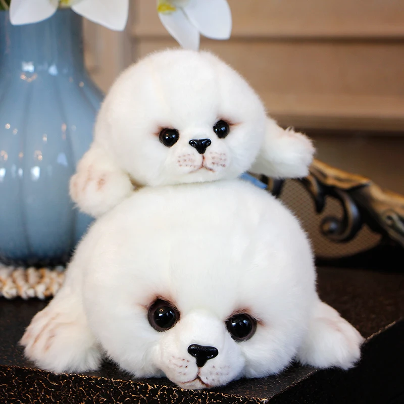 Мягкая милая плюшевая игрушка Seals Sea World Animal Sea Lion Stuffed Kids Doll с большими глазами Подарок на день рождения для девочек Phoca Vitulina