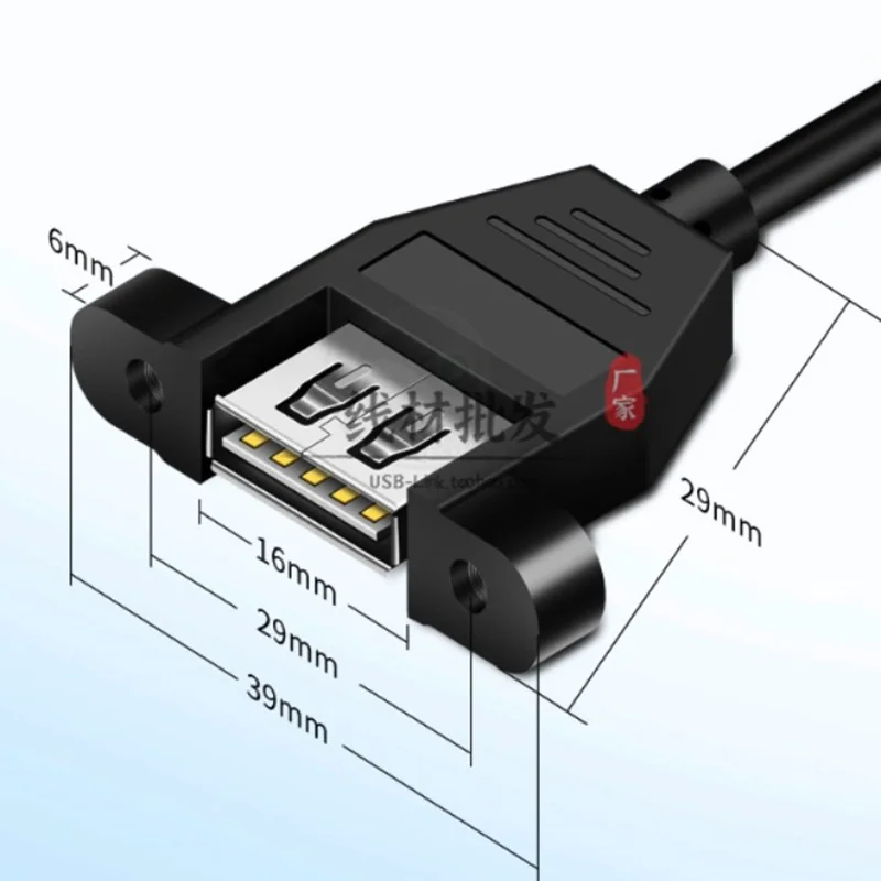 Dupont 5Pin 2.54Mm Computer Moederbord Female Naar Usb 2.0 A Man Vrouw Adapter Verlengkabel Met Schroef Panel Montage gaten