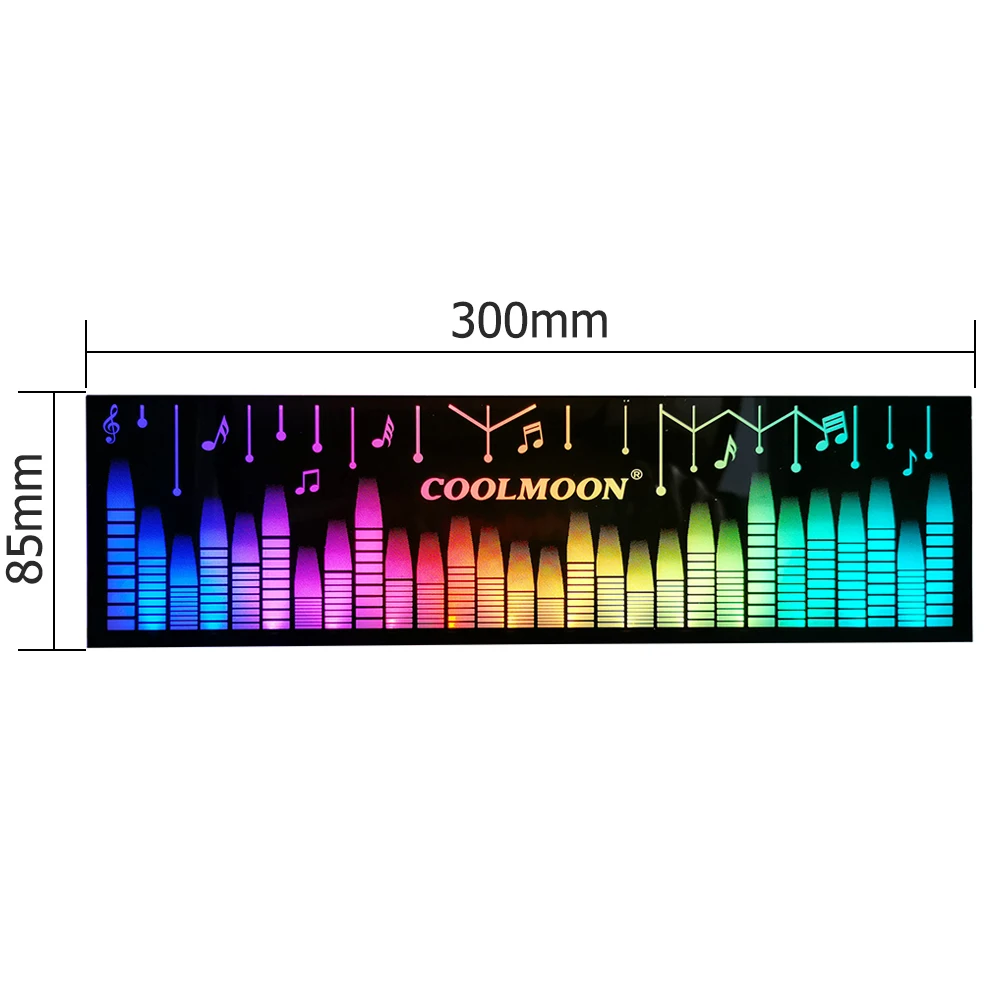 COOLMOON RGB Light Board Support Frame LED Power Light-Emitting Side Panel For PC Desktop Chassis CPU Bracket Board