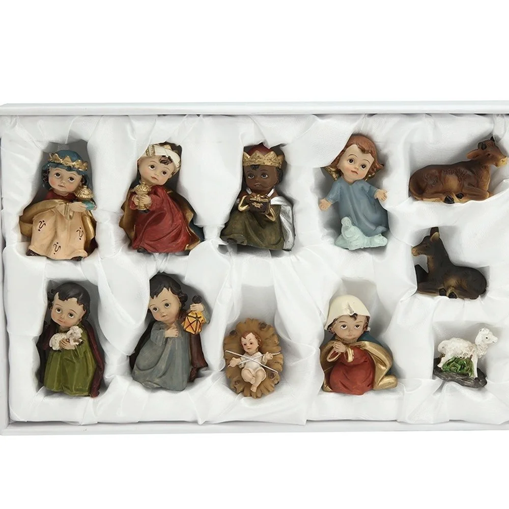 

11pcs/ Set Christ Birth of Jesus Ornament Gifts Nativity Scene Crafts Resin Christmas Manger Decoration Catholic Figurines Chris