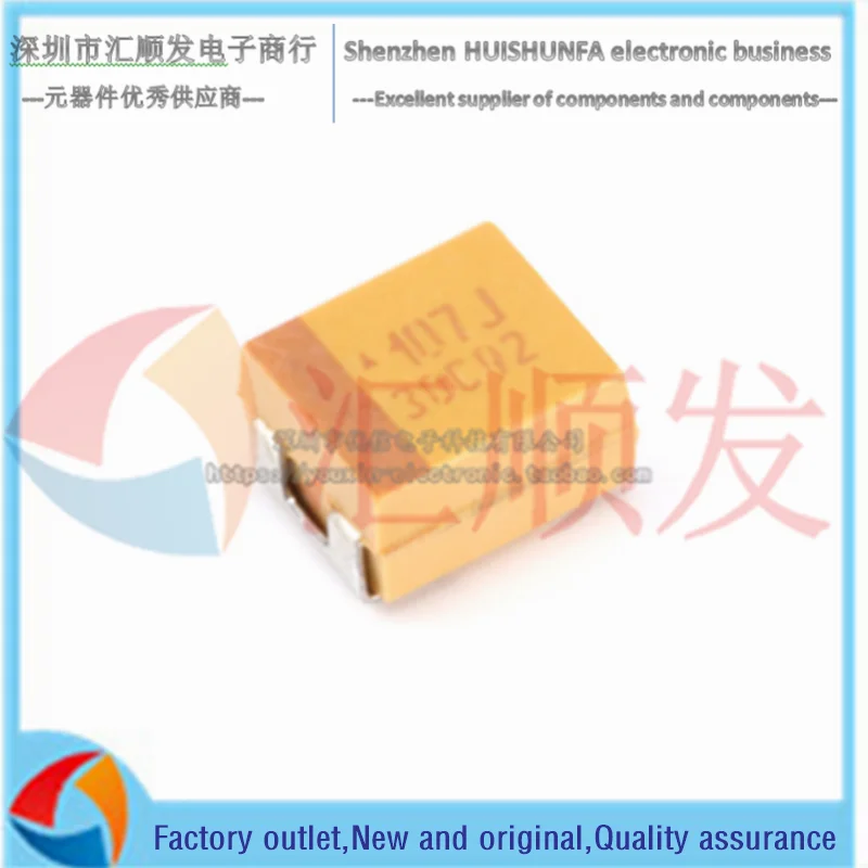 10 Chiếc!!!!!!!!! Ban Đầu Xác Thực SMD Tụ Tantalum 3528B 6.3V 100UF 10% TAJB107K006RNJ 1210