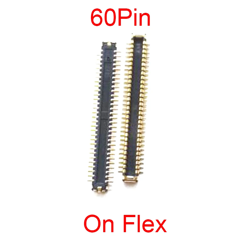 2pcs 60 Pin LCD Display FPC Connector Port On Board For Samsung Galaxy A01 A015F A015 M01 M015 M015F Screen Plug On Motherboard