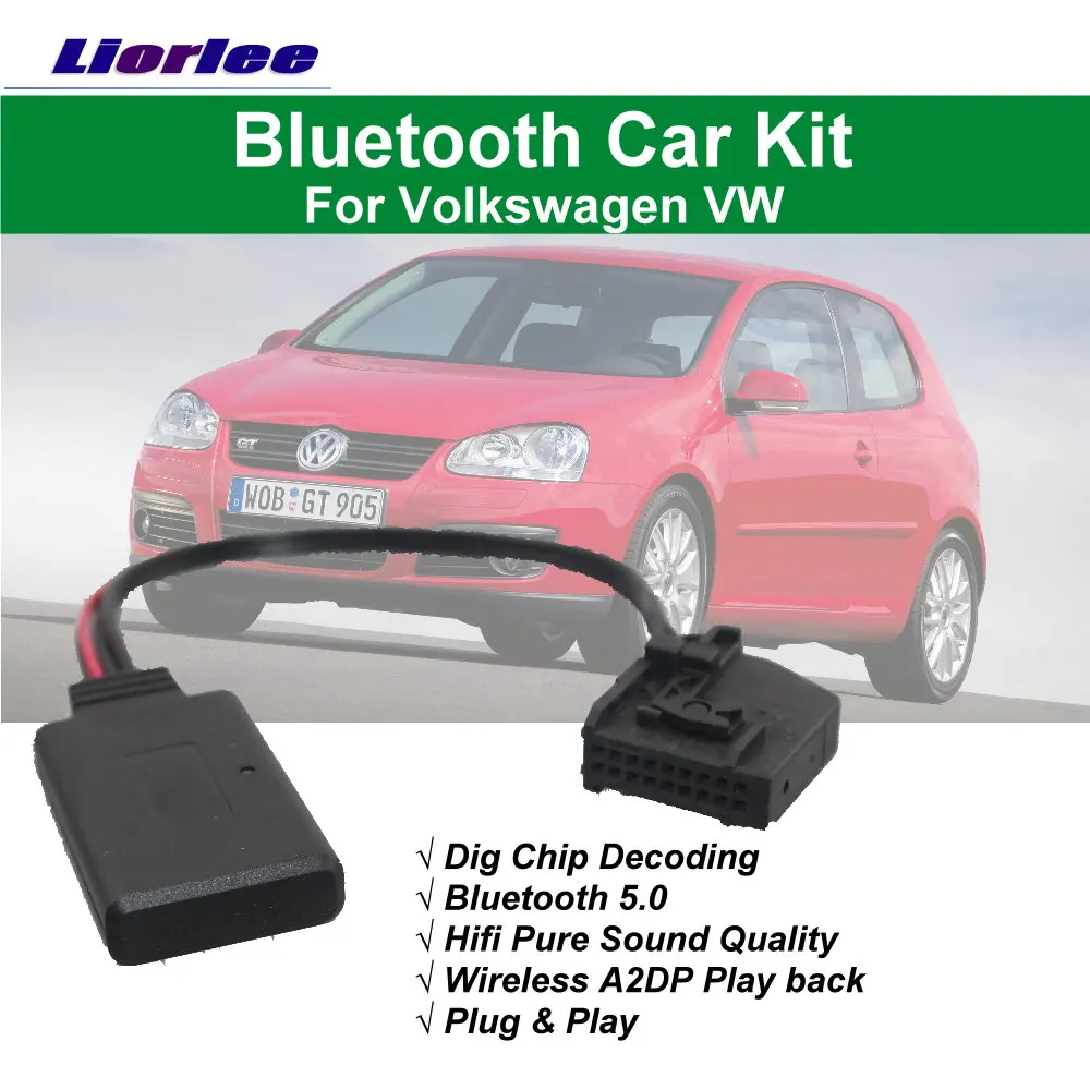 Car Bluetooth Kit For VW 18Pins BT Music Interface Adapte Digital Wireless Decoder Plug & Play