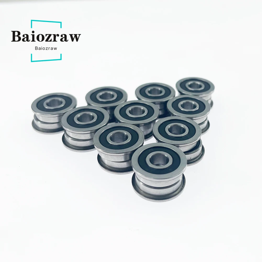 Baiozraw F695-2RS Bearing 5x13x4mm ABEC-7 Flanged Miniature F695 RS Ball Bearings forVoron 0/2.4 Voron Switchwire Printer