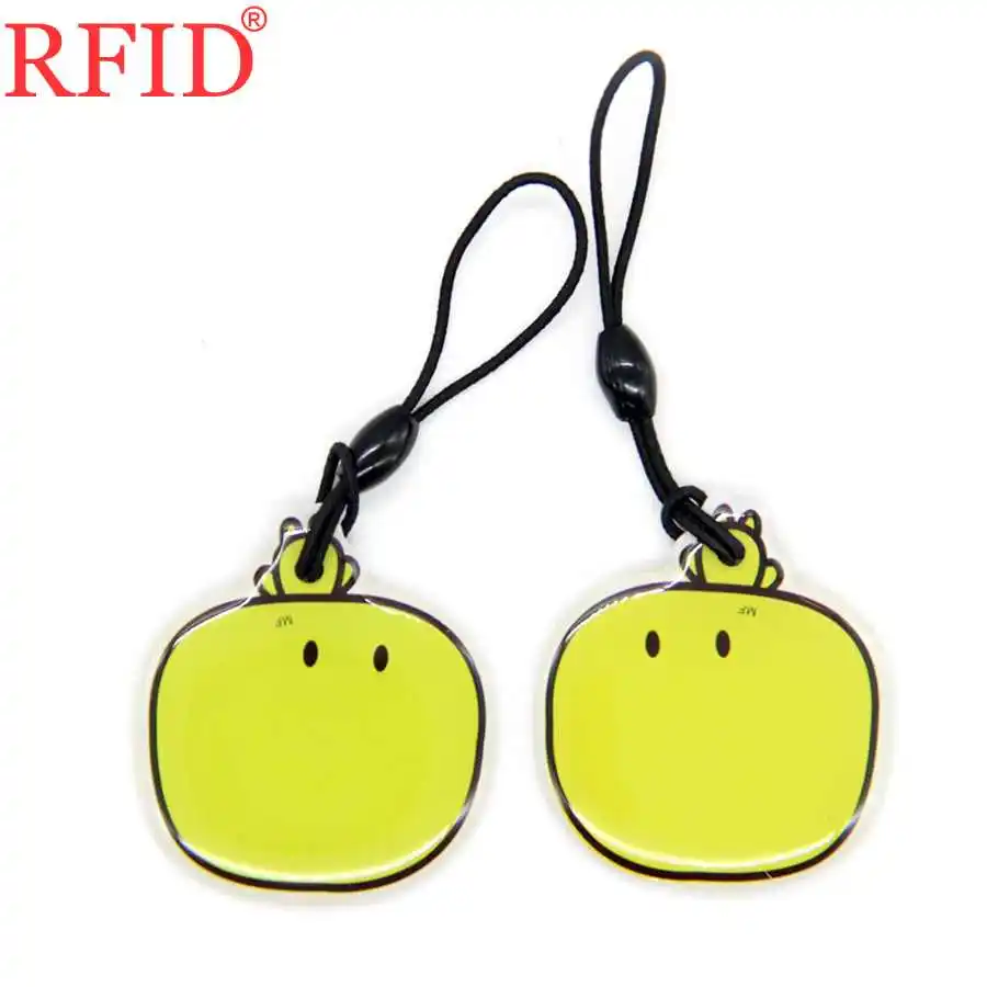 UID S50 1K Changeable 13.56Mhz Rewritable NFC RFID Card Tags Badge Cartoon Waterproof  Keyfobs Key Token For Access Control 1pcs