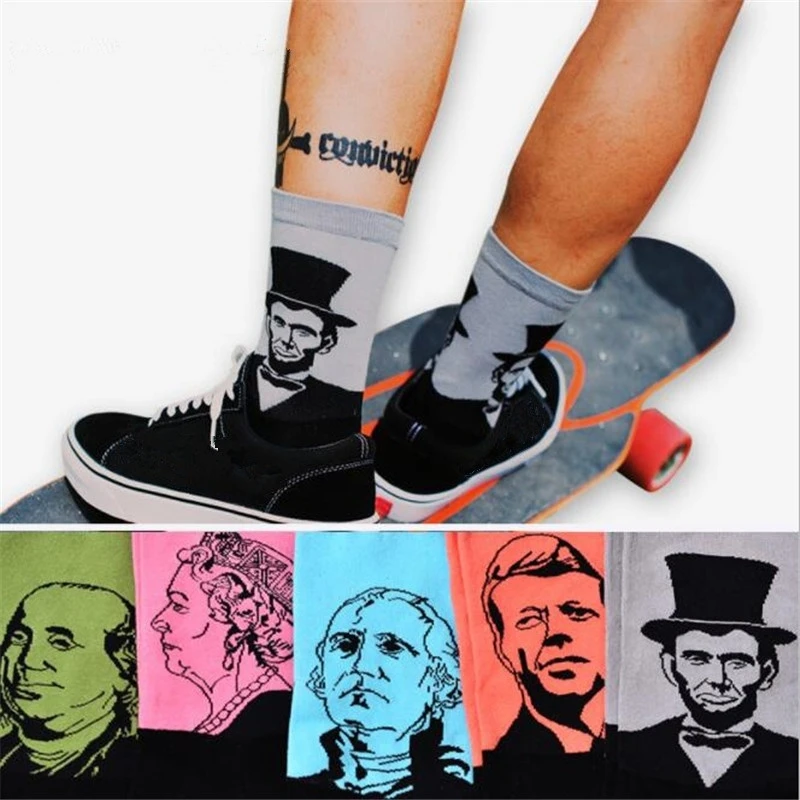 Street Wear Socks President Queen Socks for Lovers Socks for Female Male Fashion Accessories