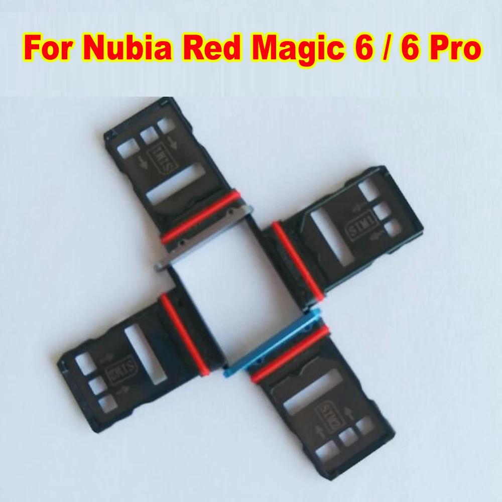 Original Best Sim Card Reader Slot Tray Port Holder For ZTE Nubia Red Magic 6 / 6 Pro / 6S Pro NX669J Phone Flex Cable