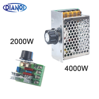 2000/4000W High Power Thyristor Electronic Voltage AC 220V Regulator Dimming Speed Temperature Regulation control switch