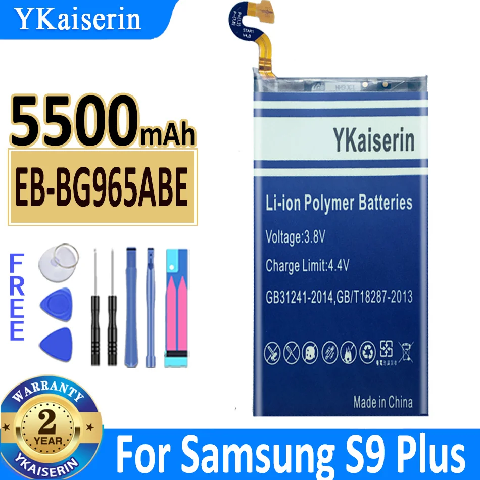 

5500mAh YKaiserin Battery EB-BG965ABE For Samsung GALAXY S9 Plus S9Plus G9650 S9+ G965F High Quality Bateria